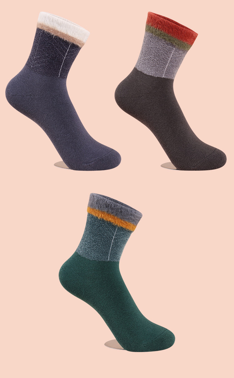 女士秋冬加厚中筒棉袜纯棉温暖防臭百搭中长腰女袜子休闲睡眠袜