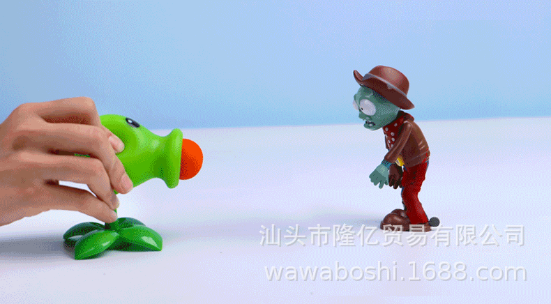 正版植物大战僵尸玩具套装男孩大号弹射软搪胶儿童公仔手办玩偶