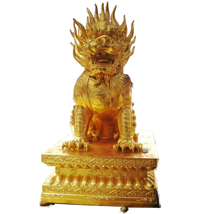 铸铜动物麒麟雕塑貔貅独角兽祥云吉祥瑞兽像摆件制作