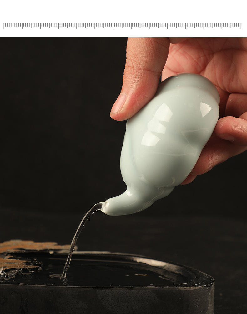 卫庄文房四宝水滴水盂磨墨汁研磨用陶瓷印泥书法国画砚滴