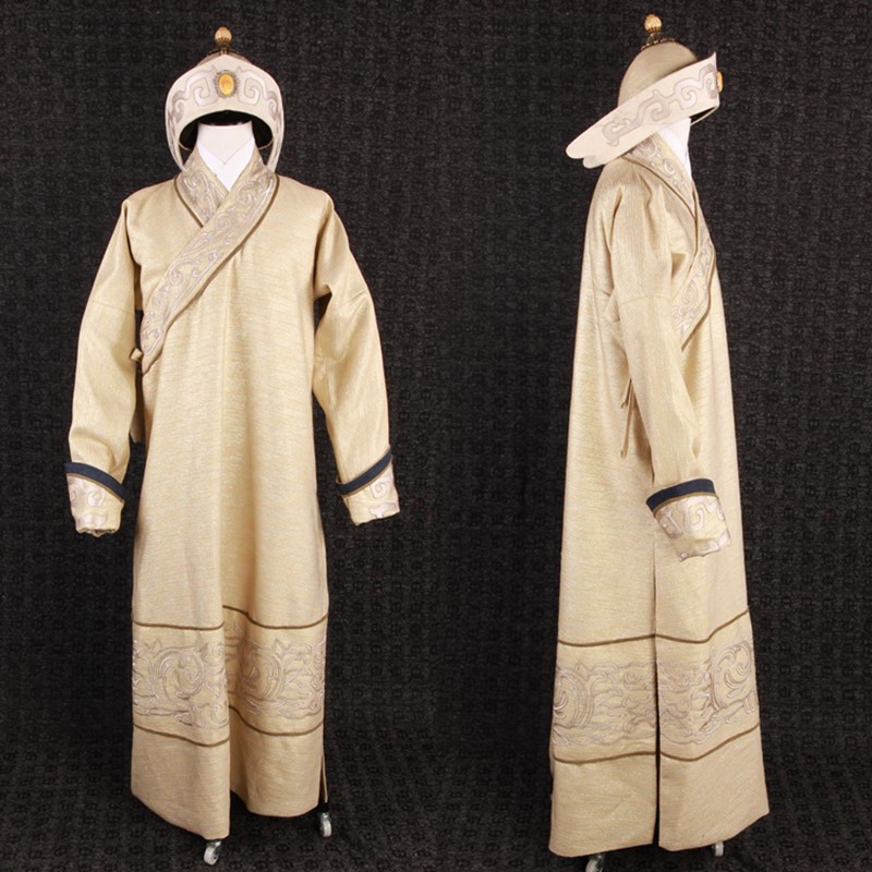 影视戏剧古装服蒙古族服装男士蒙古袍蒙古大汗舞蹈演出服舞台装