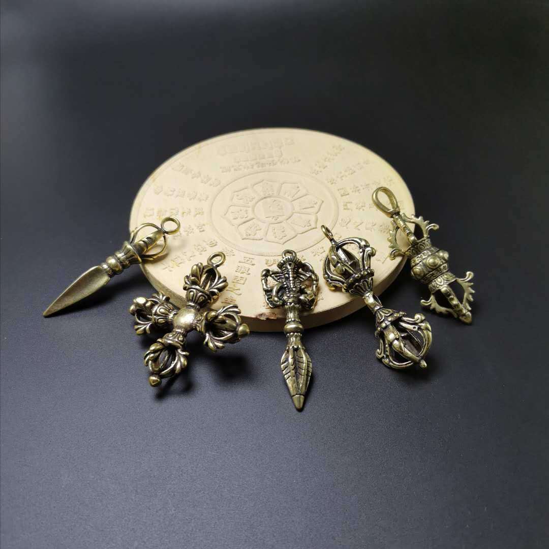 厂家直供 纯铜藏式金刚杵宗教法器 佛教用品汽车钥匙扣护身挂件