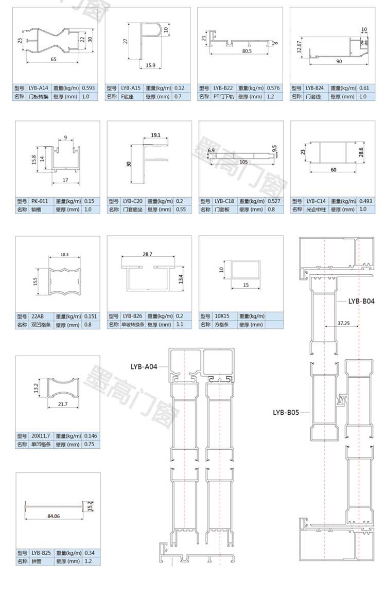 墨高门窗pt门推拉带平开的厨房阳台折叠门pd门铝材五金配件厂家