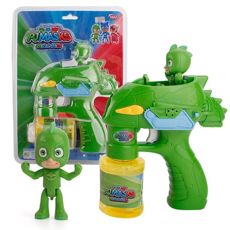 Meiqijia Pajamas Little Hero Automatic Bubble Gun with Light Music Bubble Gun Toys Children's Bubble Toys