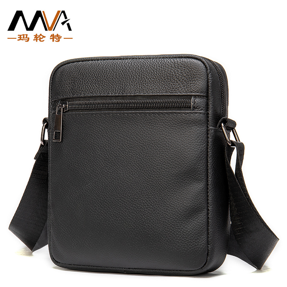 跨境货源男士真皮斜挎包头层牛皮单肩小挂包休闲手机零钱杂物男包