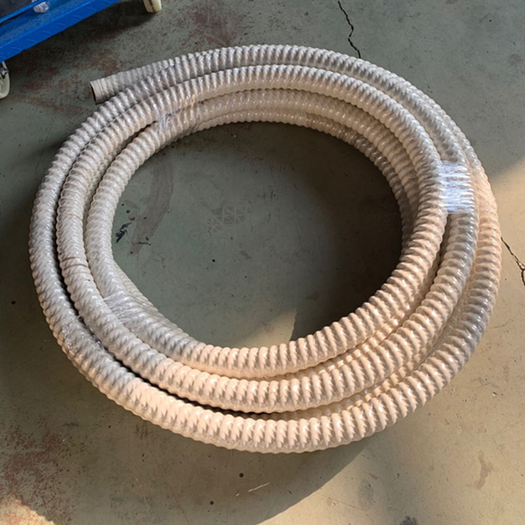 恒喆直供白色食品夹布胶管 啤酒厂用钢丝吸引管 高温蒸汽食品胶管