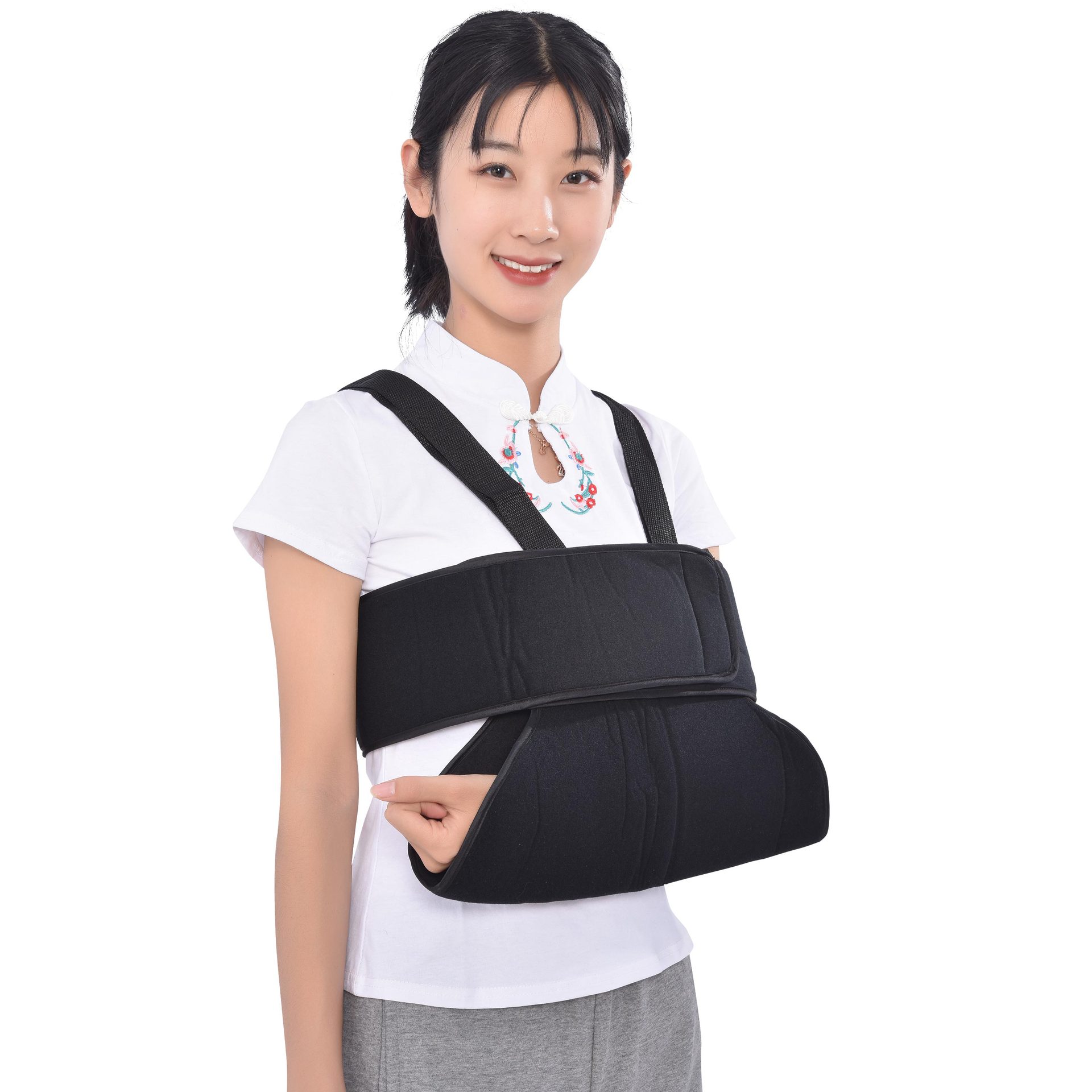 手臂骨折术后保护带包裹型挎臂带手腕肘关节医用固定带挎臂安全带