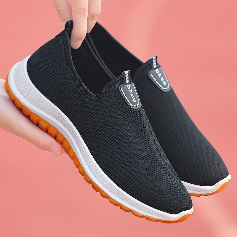 Factory Canvas Shoes Old Beijing Middle-Aged and Elderly Walking Shoes Men and Women Thickened Tendon Sole Slip-on Lightweight Pumps