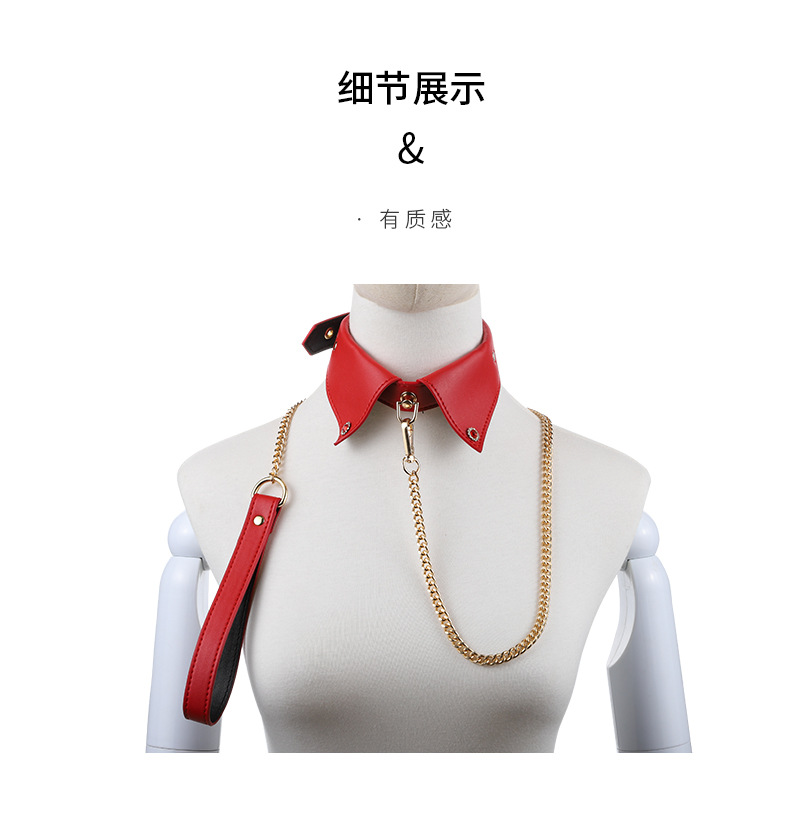 情趣sm调情调教束缚套脖项圈男女用狗链牵引链成人性用品批发代发