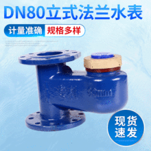 DN80立式全铁法兰水表 水电工程指针字轮组合式水表 民用水表批发