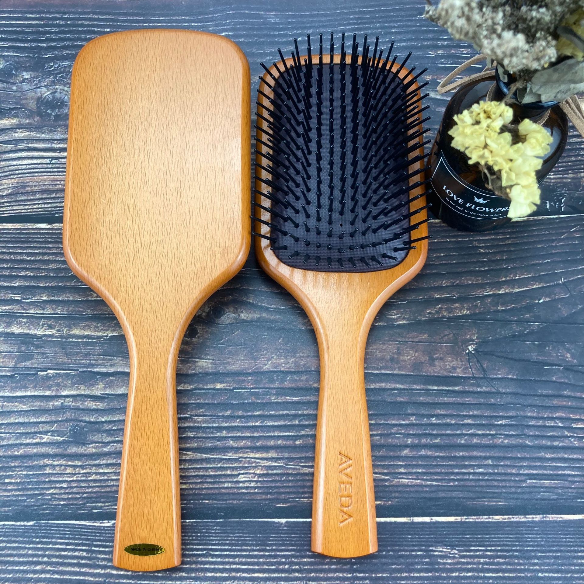 艾凡达气垫梳aveda气囊梳顺发防静电榉木贵妇梳礼品美发梳大sghd