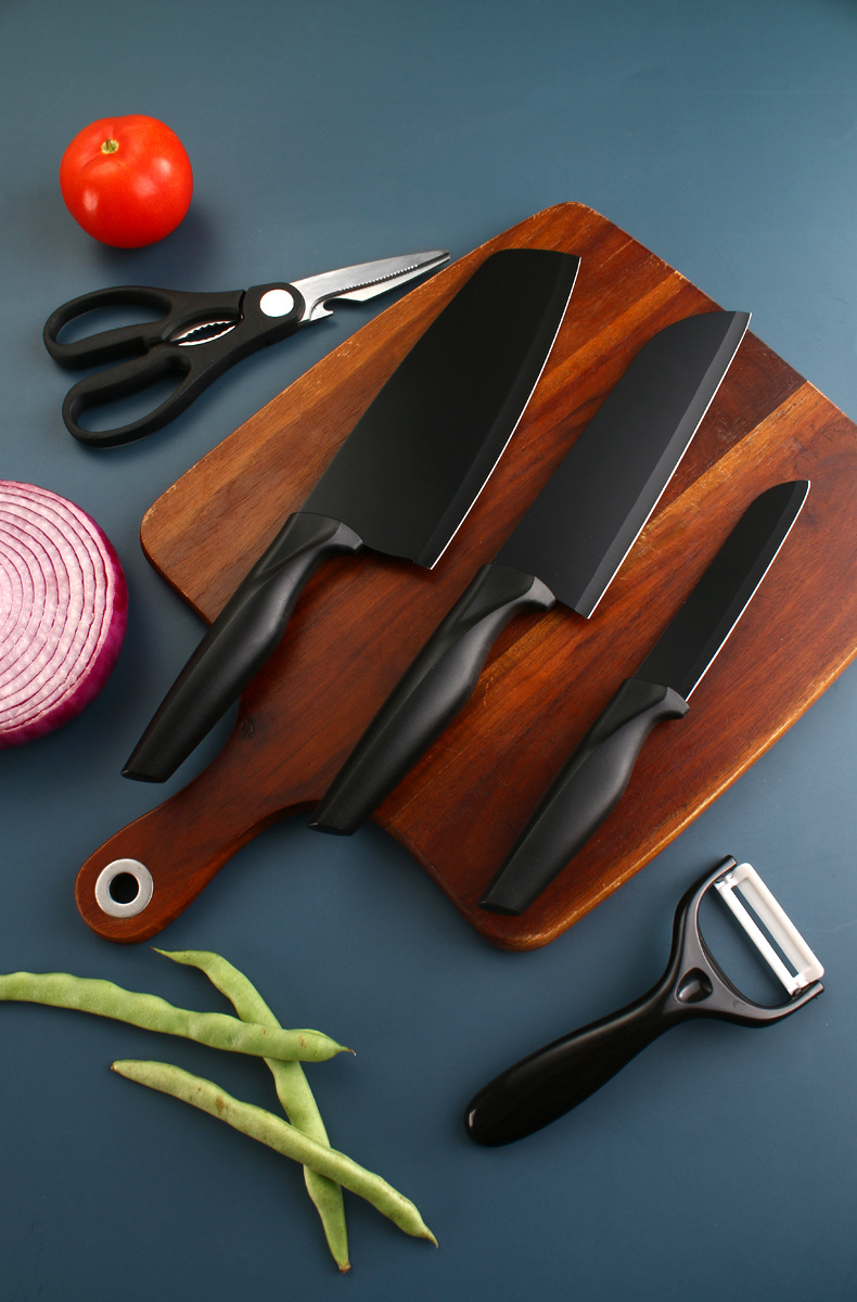 刀具套装 厨房不锈钢厨用刀五件套网红菜刀礼品套刀 组合全套批发