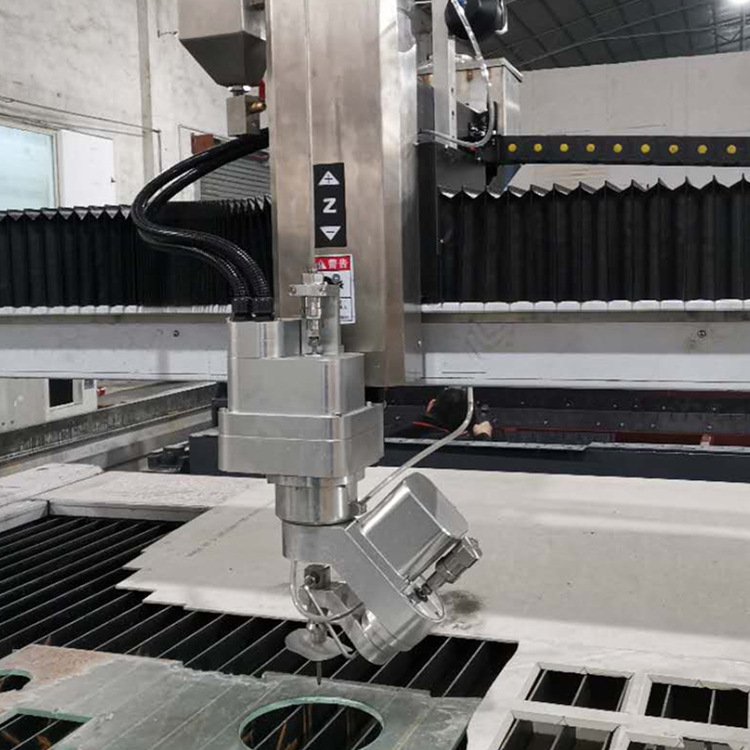 五轴水刀岩板水切割机瓷砖切割机水刀石材45度倒角机便携磨边机