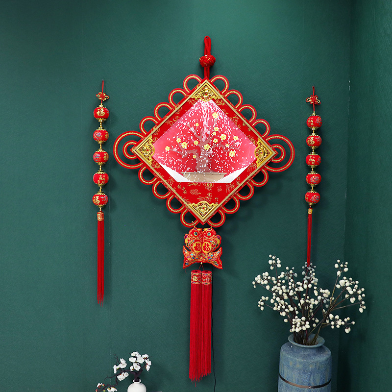 新年装饰品 飘雪中国结 客厅挂件春节喜庆用品中国结春节礼品批发