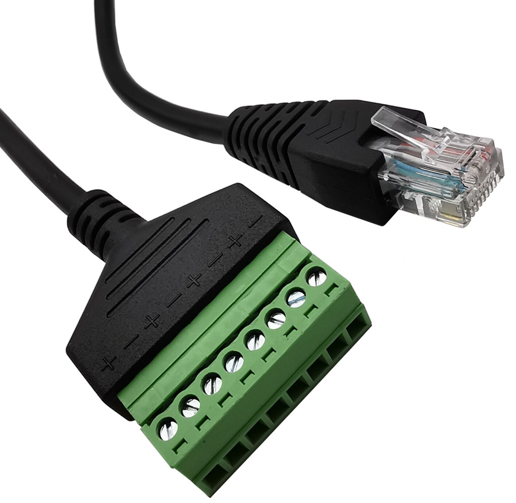 直插式rj45网线公头免焊式端子cat5 8p转接线8芯网络延长线