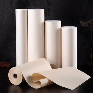 加厚宣纸长卷百米长卷宣纸半生半熟书法作品纸生宣国画画纸