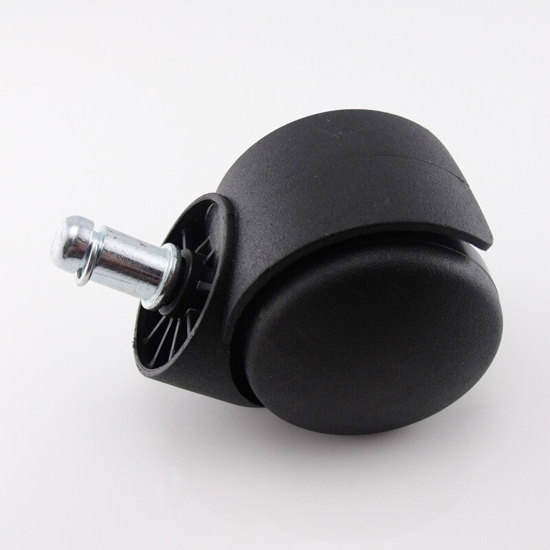 办公转椅用卡簧脚轮 pu静音2.0寸万向轮 班椅转椅配套脚轮