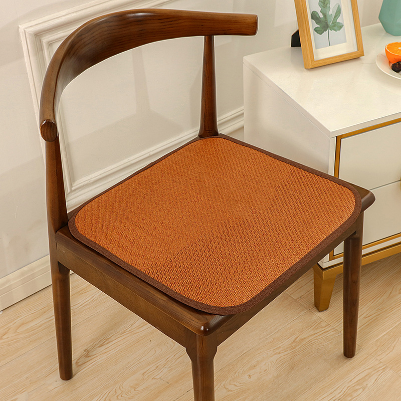 夏季清凉凉席坐垫椅子垫冰丝办公室学生冰藤椅垫子汽车座垫餐椅垫