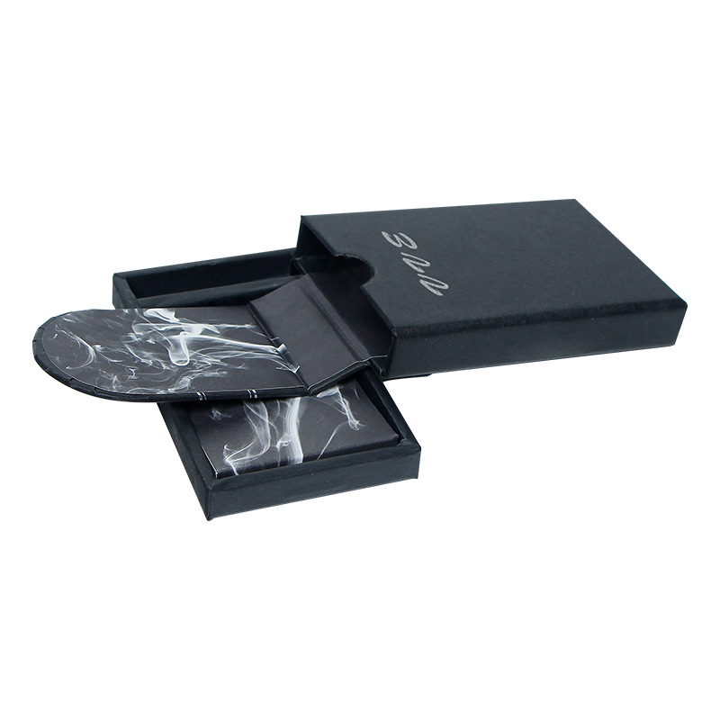 源厂家直销火柴盒 翻盖火柴礼品盒 抽屉式火柴包装盒 黑色火柴盒