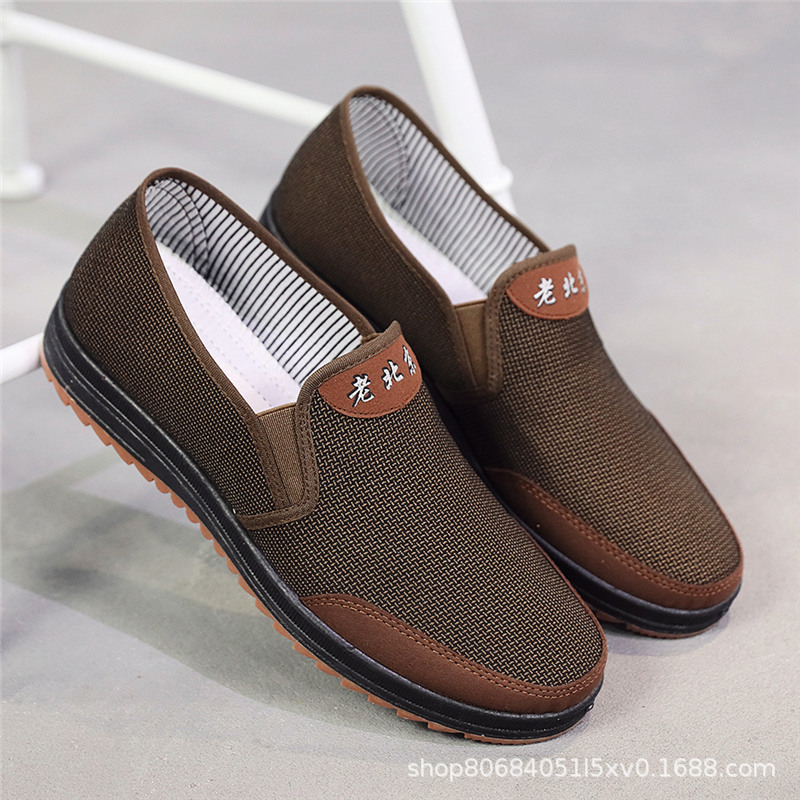 加底片厂家批发老北京布鞋男鞋春秋单鞋爸爸鞋中老年人一脚蹬