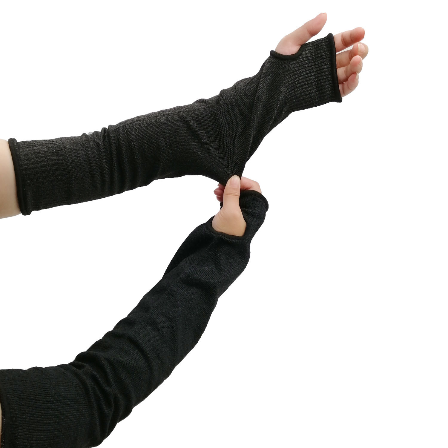 现货黑色5级防割护臂开口宽松加强型防砍耐磨高强聚乙烯玻璃制造