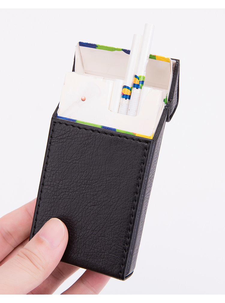 男烟盒细烟20支装细金属铝合金防水香烟壳盒子女士