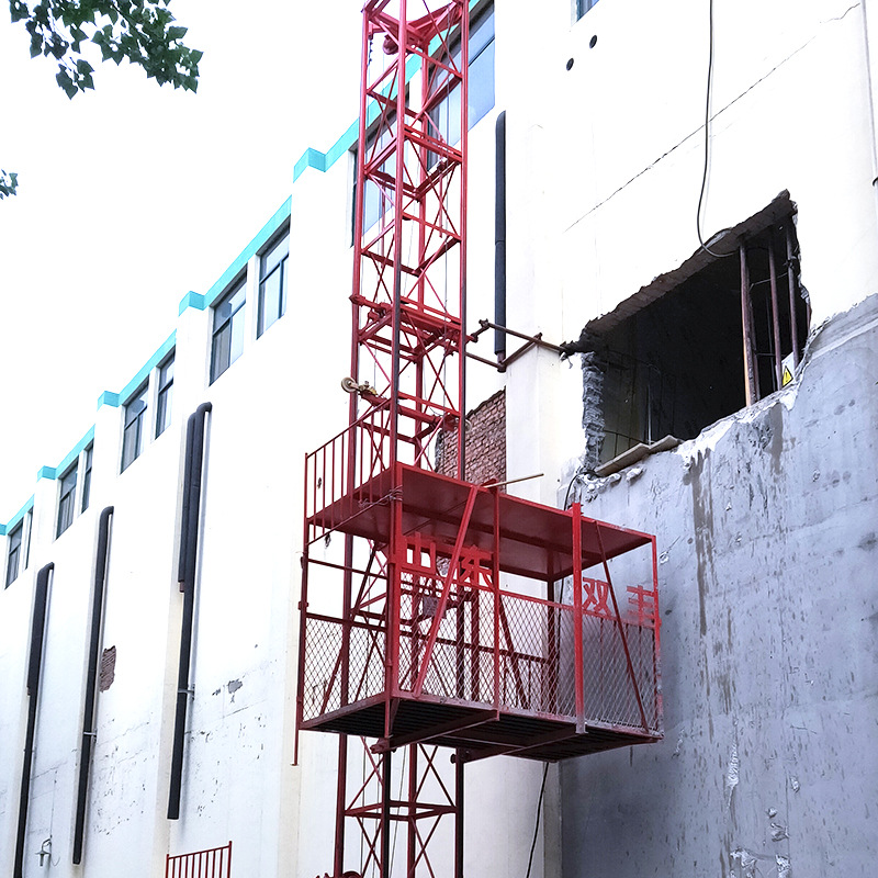 山东双丰 建筑施工wj80/80单柱双笼物料提升机