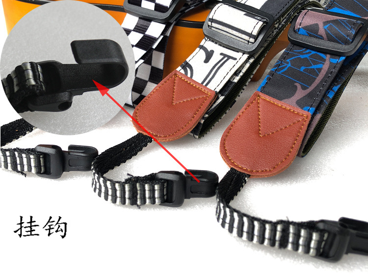 尤克里里背带四弦小吉他挂钩式脖袋长短调节皮革配色厂家批发定制