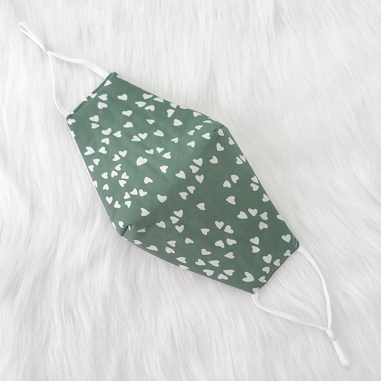韩版减龄小清新爱心口罩时尚休闲装饰面罩秋冬季加厚保暖防尘口罩