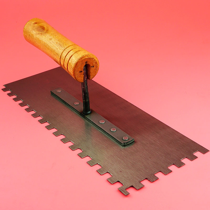 抹泥板 带齿 方齿镘刀 贴瓷砖工具锯齿抹子瓦工水泥灰刀 加厚批刀