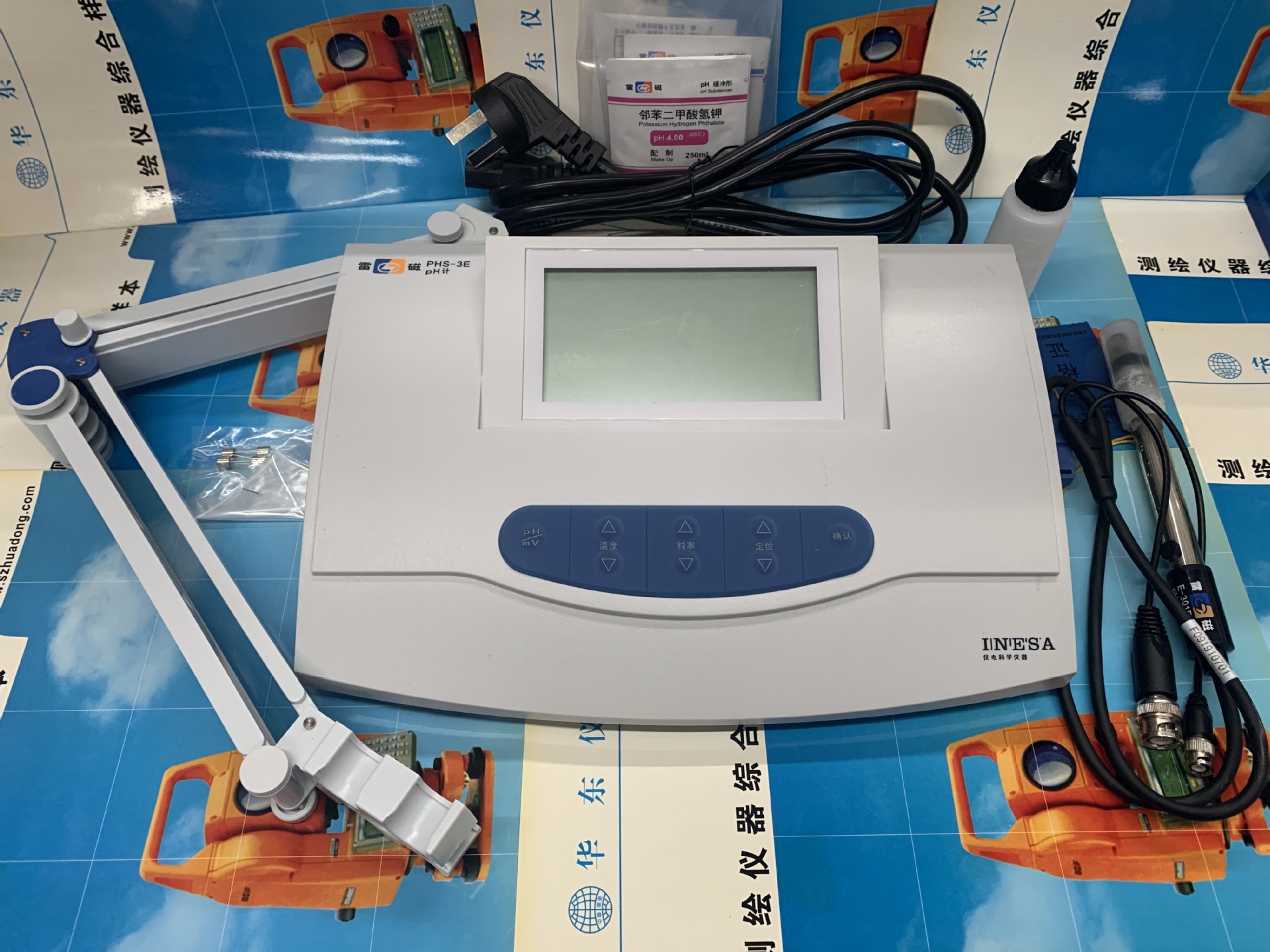 上海雷磁phs-3c手动温补台式酸度计ph计实验室数显精密测试仪