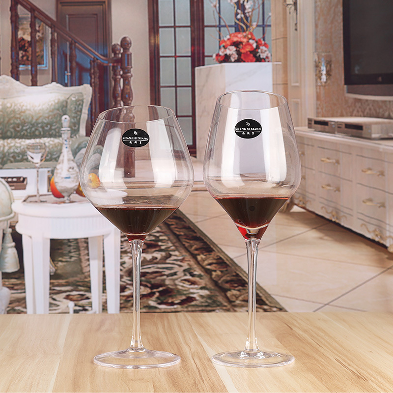 Factory Direct Sales Oblique Handmade Crystal Red Wine Glass Champagne Glass + Oblique Red Grape Wine Glass + Goblet