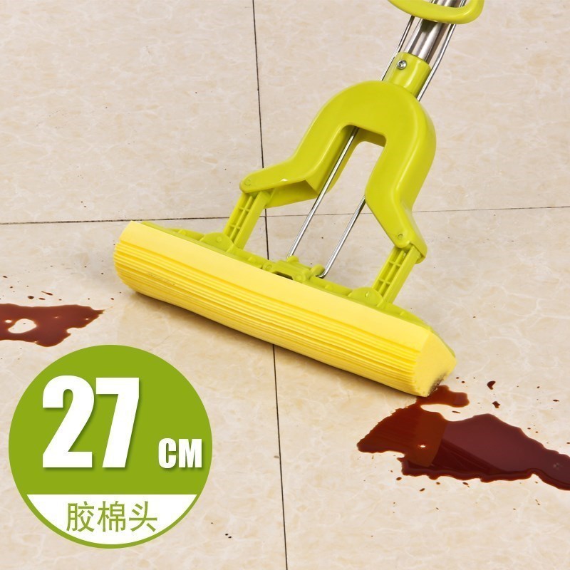 海绵拖把对折式家浴室拖卫生间用地吸水平板10kg以上免手洗胶棉不
