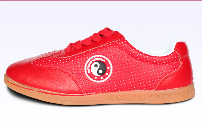古韵中华太极鞋网孔女真皮男透气软牛皮太极拳练功鞋太极运动鞋