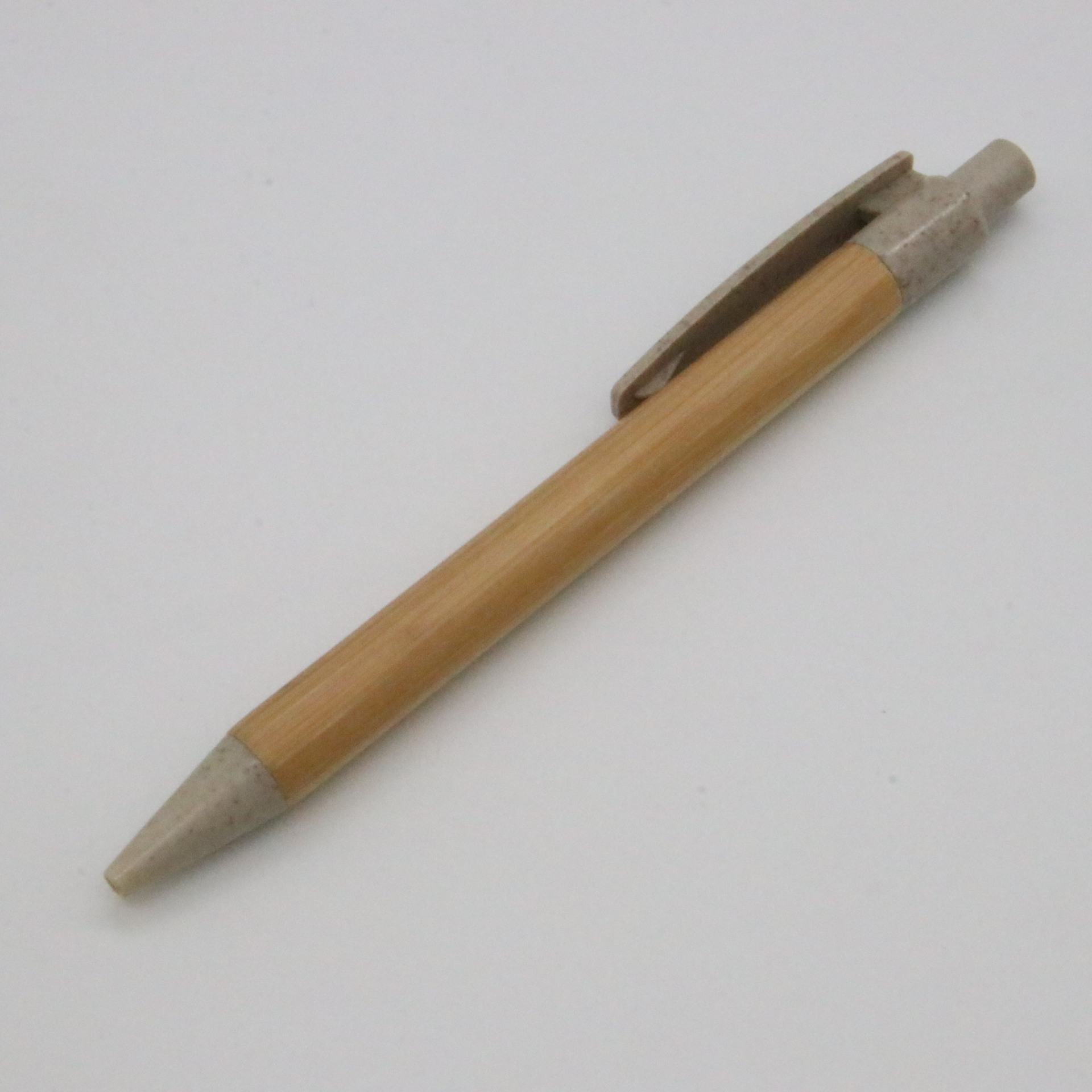 新款按动竹子笔竹木笔木头笔可定制logo环保圆珠笔文具