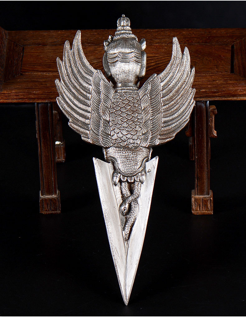 藏传佛教用品密宗供具大鹏金翅鸟手工铁普巴金刚杵金刚橛供具