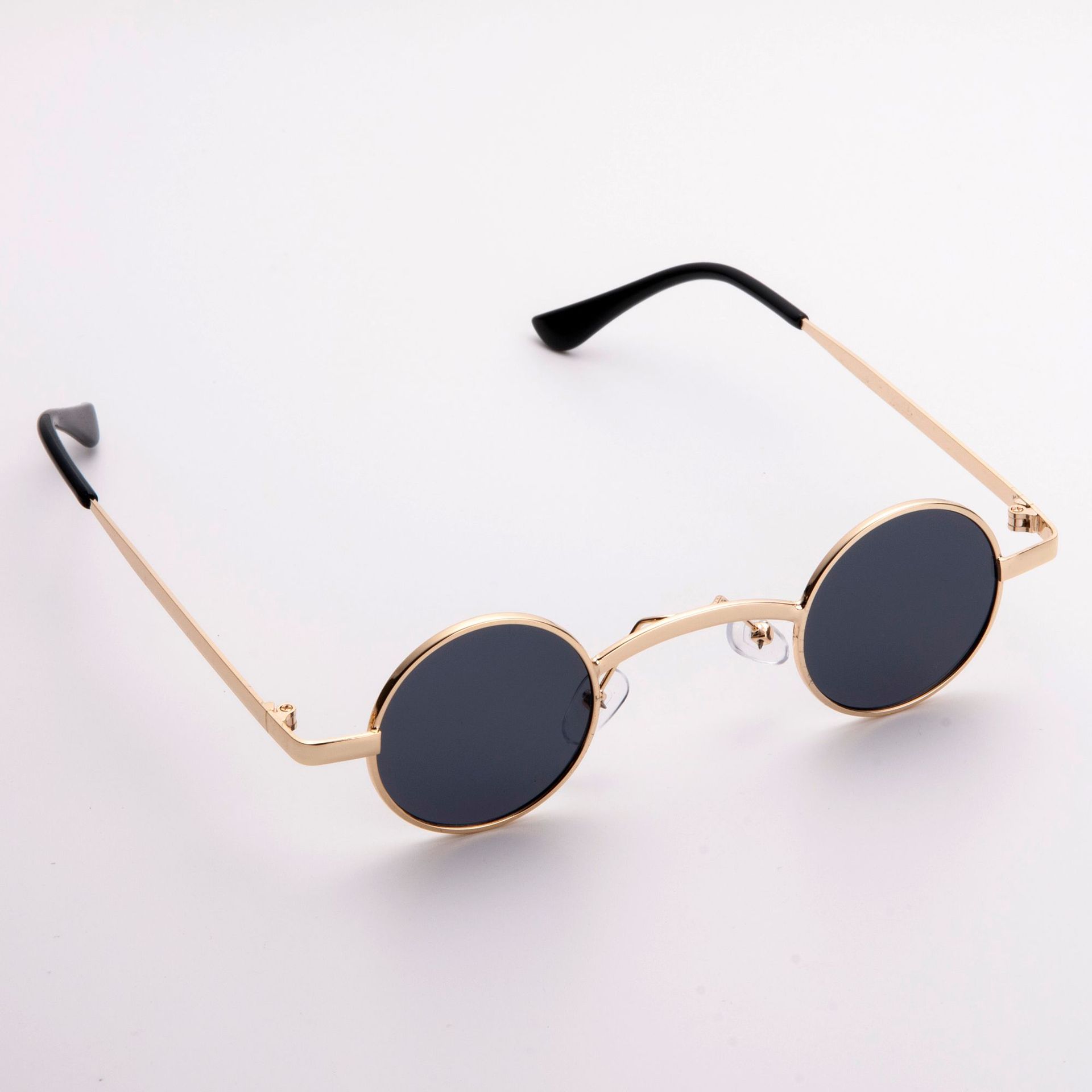 新款超小圆框复古个性墨镜男女款网红同款街拍太阳镜蹦迪眼镜潮男