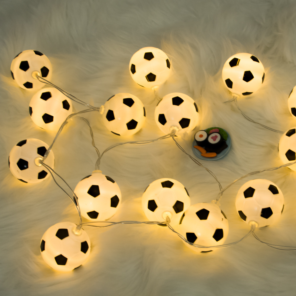 led小彩灯串灯足球灯串装饰室内室外灯世界杯酒吧主题商场创意ktv