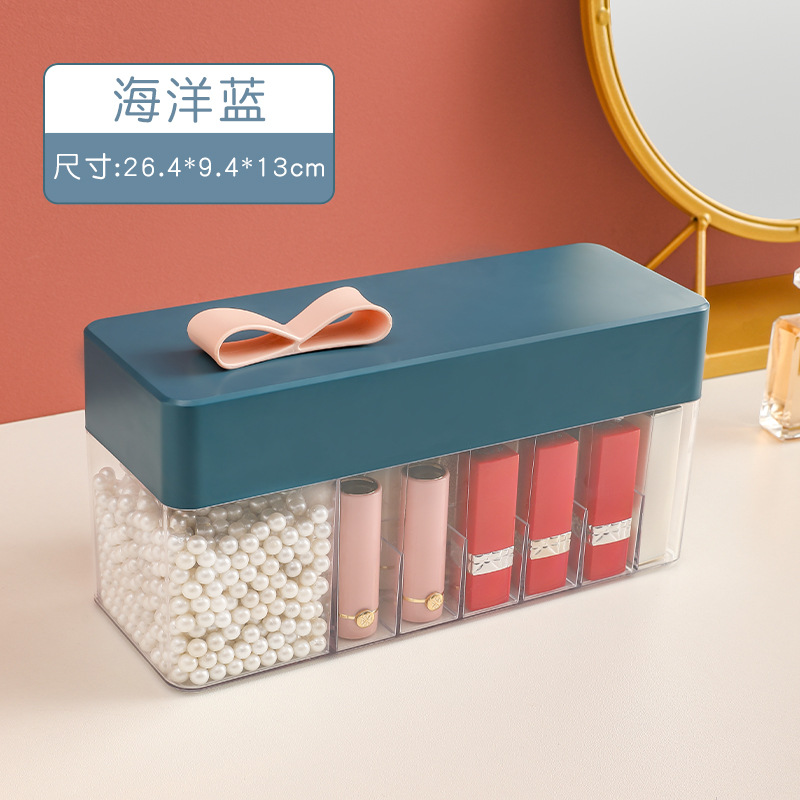 Lipstick Storage Box Girl Heart Multi-Grid Dustproof with Cover Lipstick Storage Put Makeup Mouth Red Box 0170