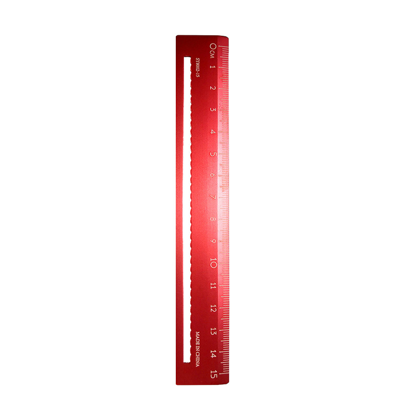 Aluminum Alloy Ruler Pupil Ruler 15cm School Supplies a Scale Measurement Supplies Wholesale