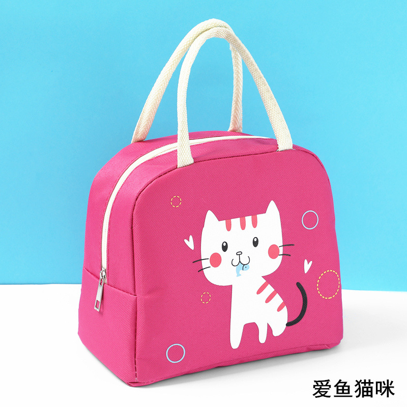 New Lunch Bag Insulated Bag Oxford Cloth with Rice Lunch Bag Animal Pattern Lunch Box Bag