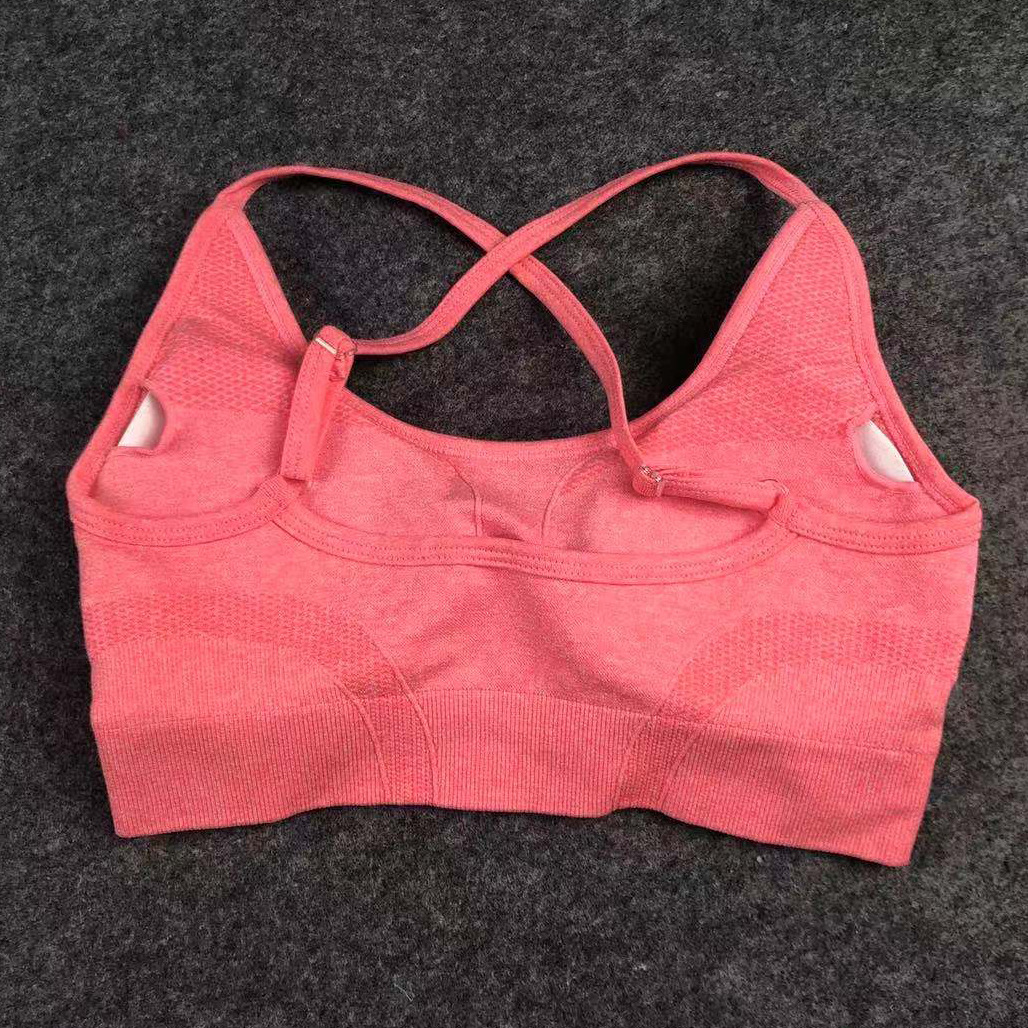 跨境无缝性感美背运动文胸短裤两件套高腰紧身蜜桃臀健身裤套装女