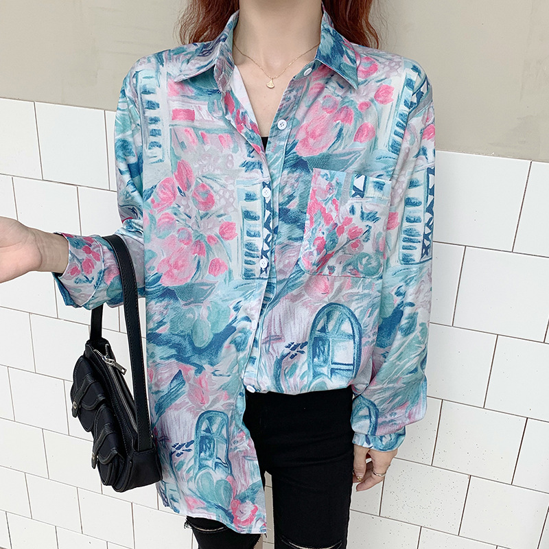 花衬衫女长袖