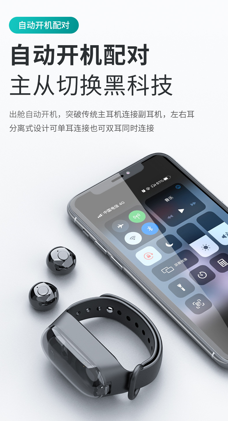 跨境新品s20tws无线蓝牙耳机双耳微小型入耳塞式私模睡眠隐形耳机