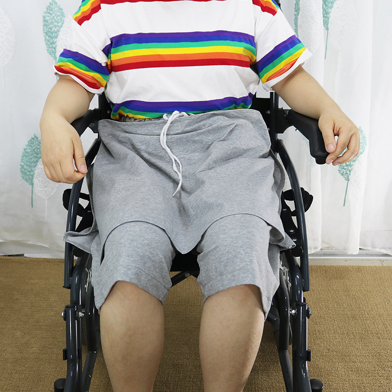 老人开裆裤痴呆瘫痪老人小便失禁护理裤子避免尴尬成人开裆裤夏季