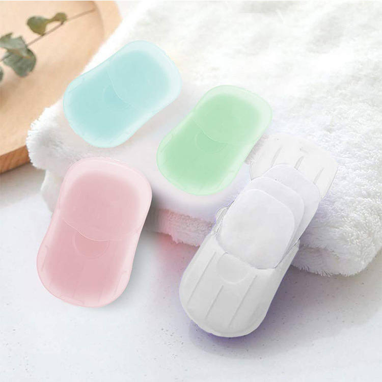 户外旅行一次性香皂纸旅游用品香皂片 玫瑰香型速溶纸片皂