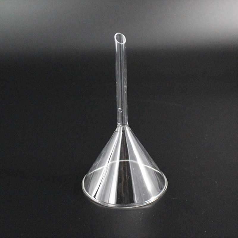 短管玻璃漏斗长颈漏斗三角漏斗50mm 60mm 75mm 90mm 弯颈漏斗