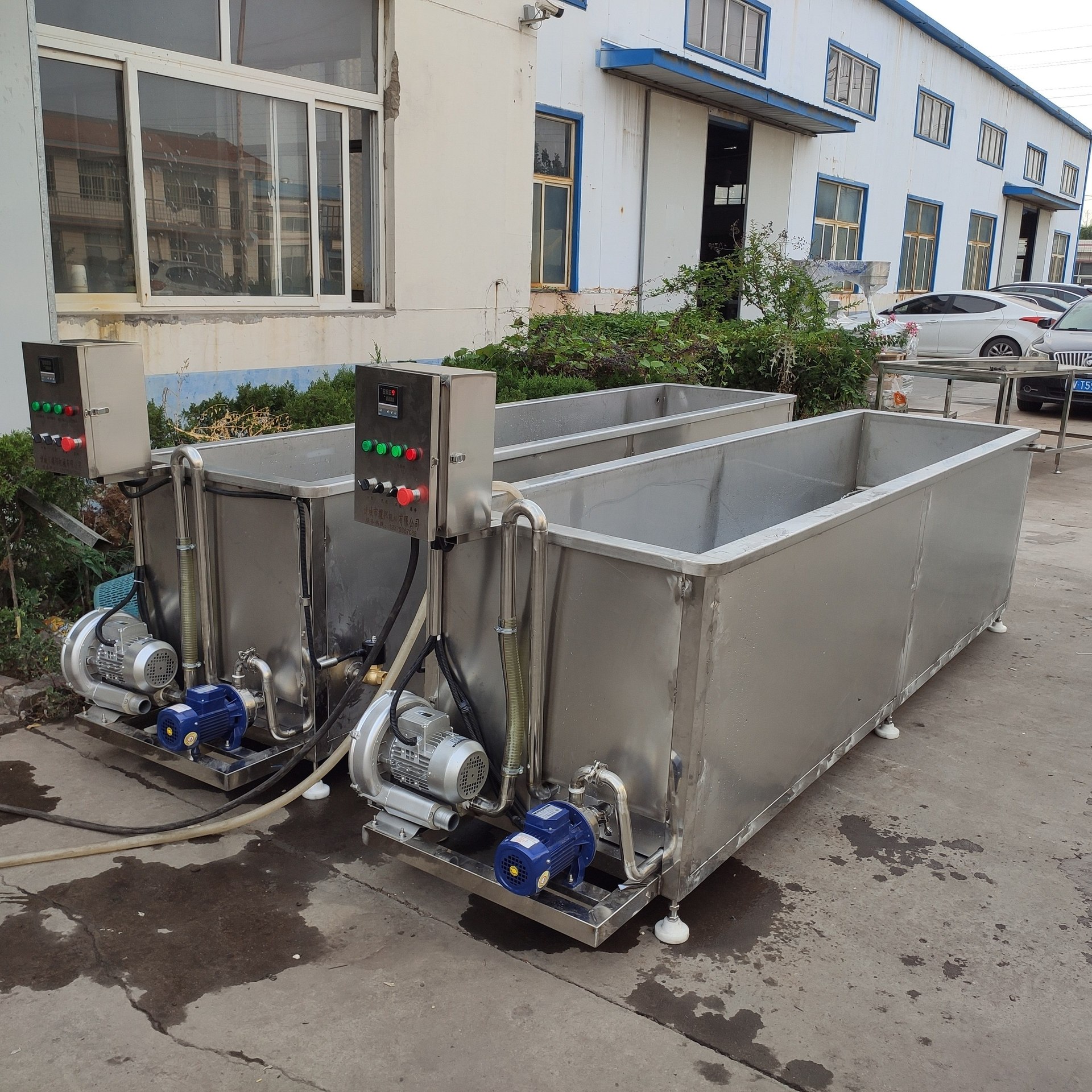 商用不锈钢冻肉块清洗解冻机海鲜牛肉气泡解冻池自动肉类化冻机