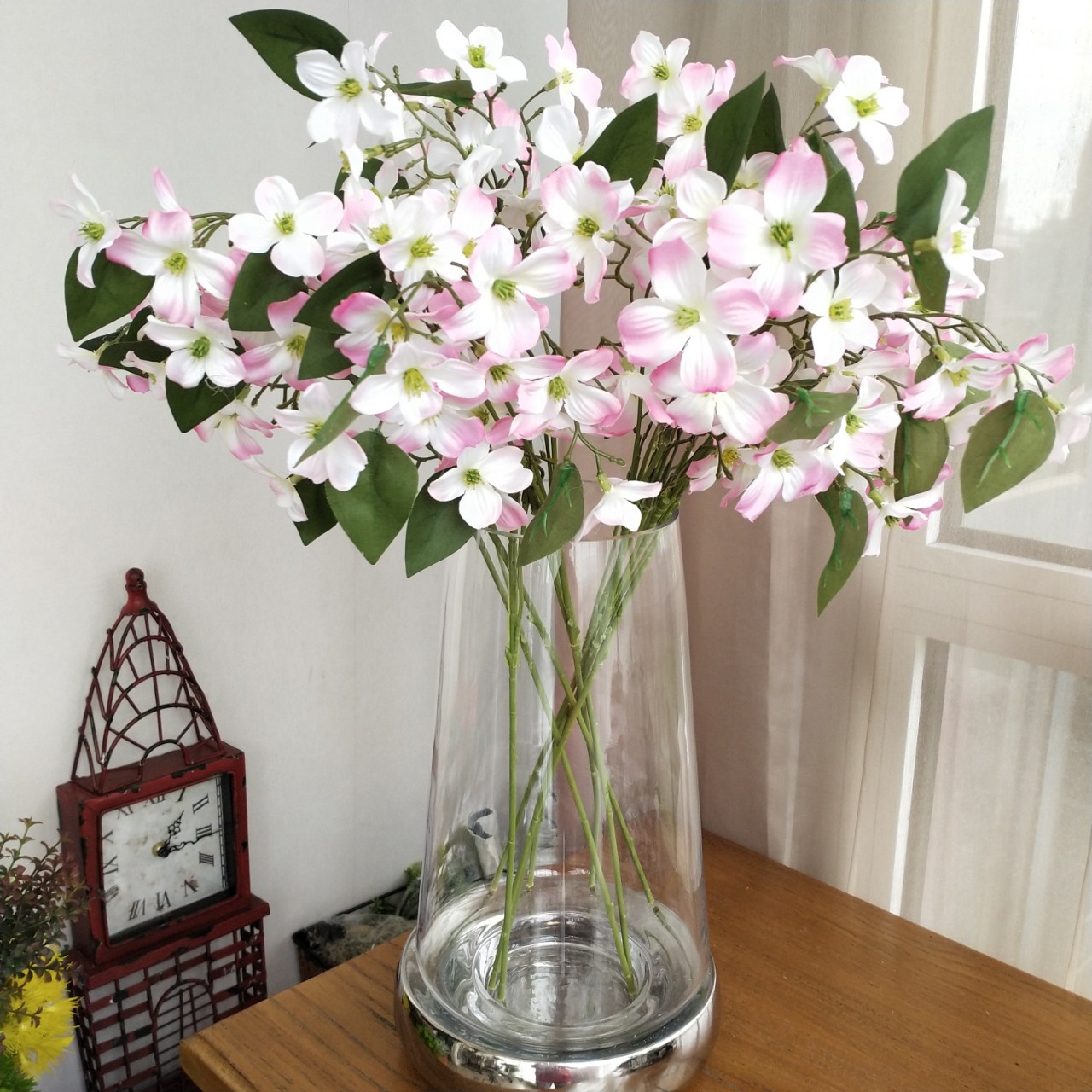 单支苹果花枸木花 家居样板间插花配饰 婚庆摄影布景道具假花批发