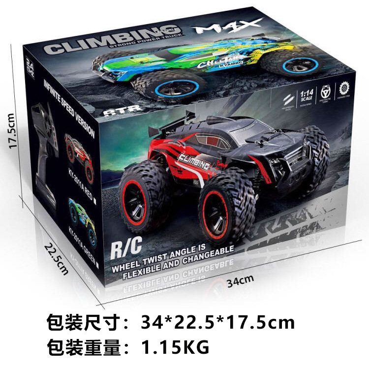 Kyamrc 1:14 New RC Remote Control Car Professional Big Foot Climbing off-Road Racing Car Toy Car Model Car